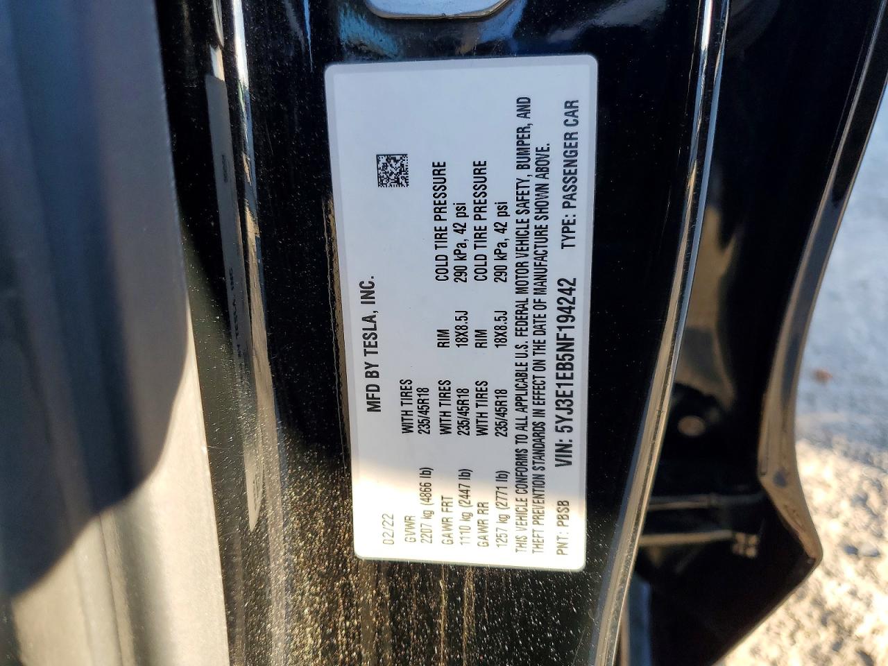2022 TESLA MODEL 3 photo 25