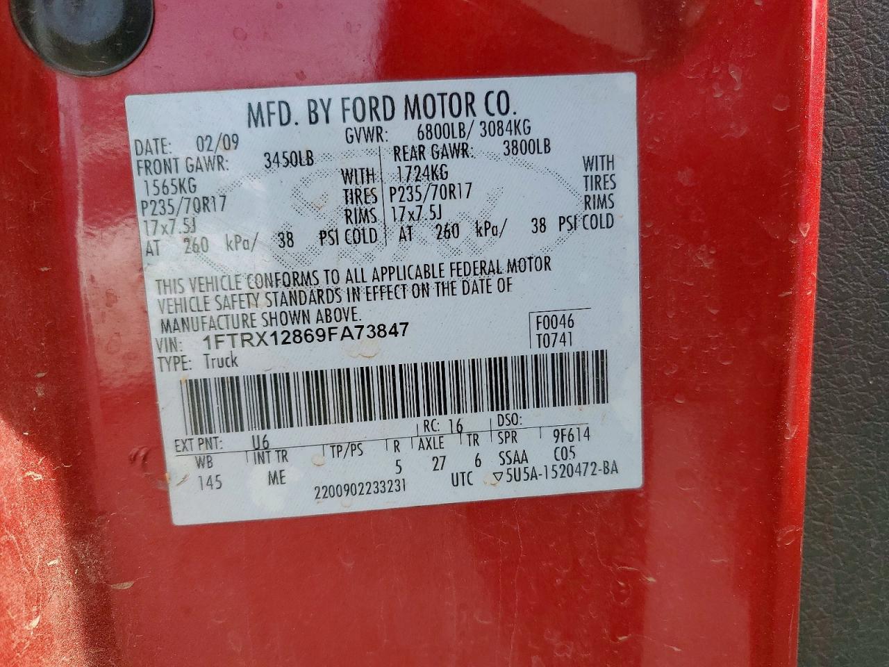 2009 FORD F150 SUPER CAB photo 12