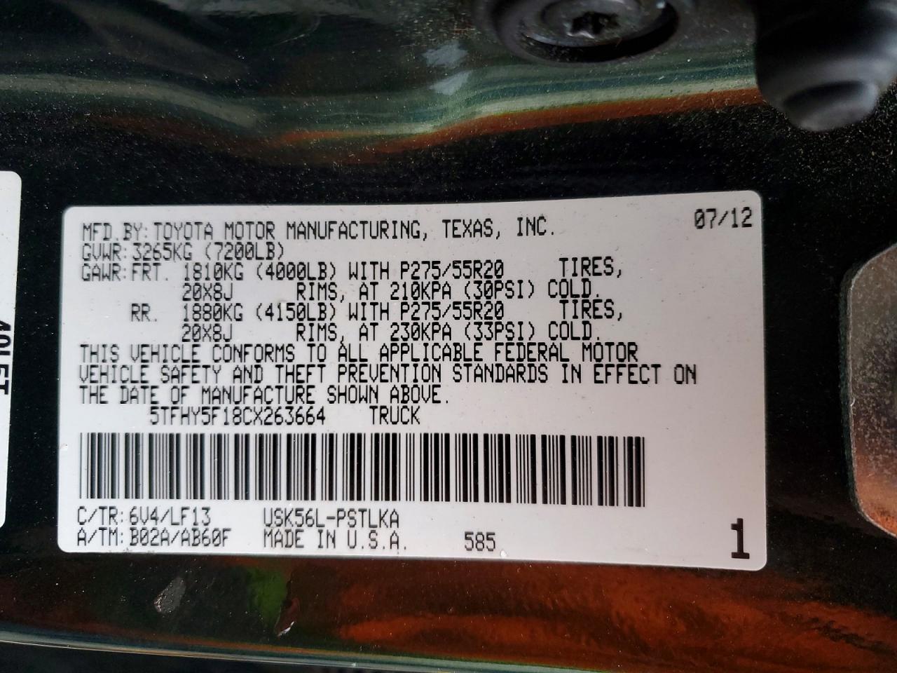 2012 TOYOTA TUNDRA CREWMAX LIMITED photo 12
