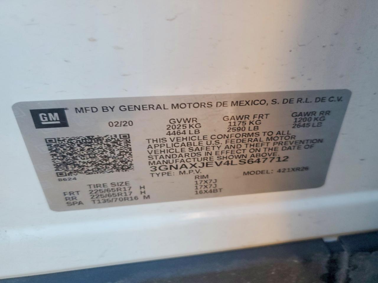 2020 CHEVROLET EQUINOX LT photo 13