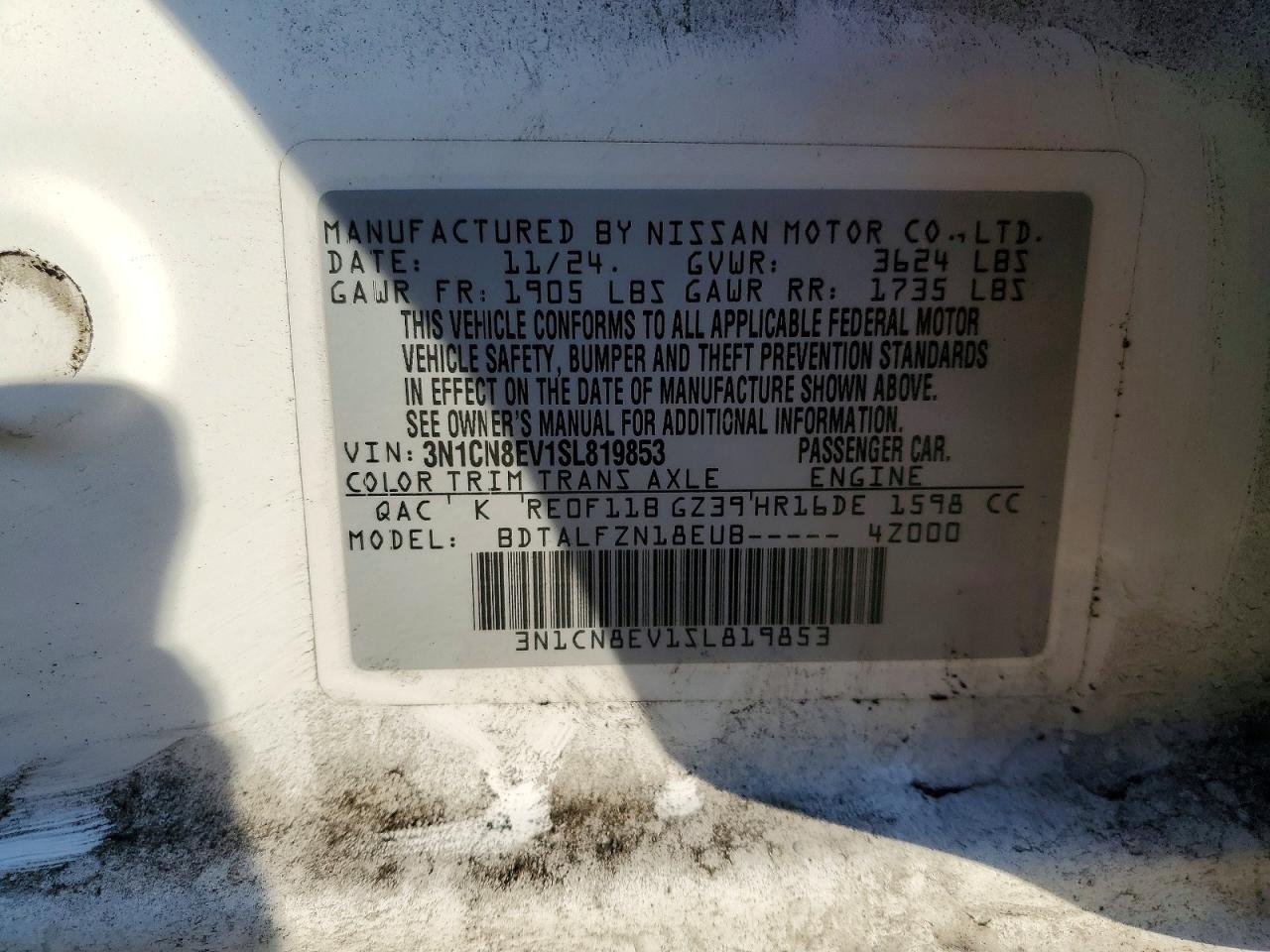 2025 NISSAN VERSA SV photo 12