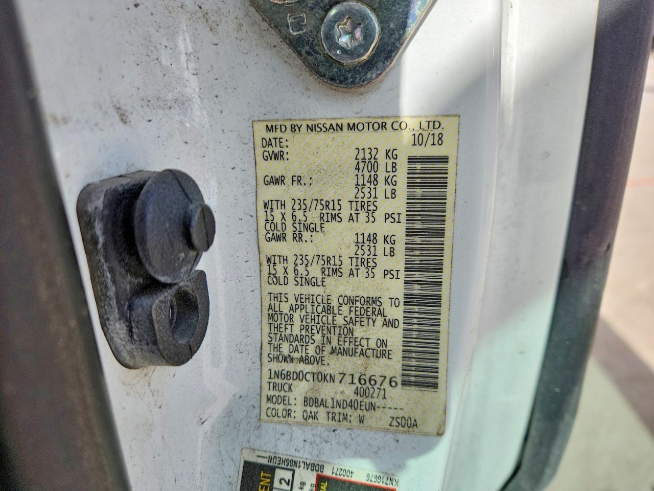 2019 NISSAN FRONTIER S photo 12