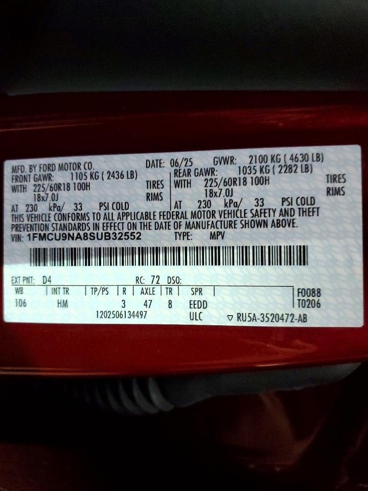 2025 FORD ESCAPE ST LINE SELECT photo 13