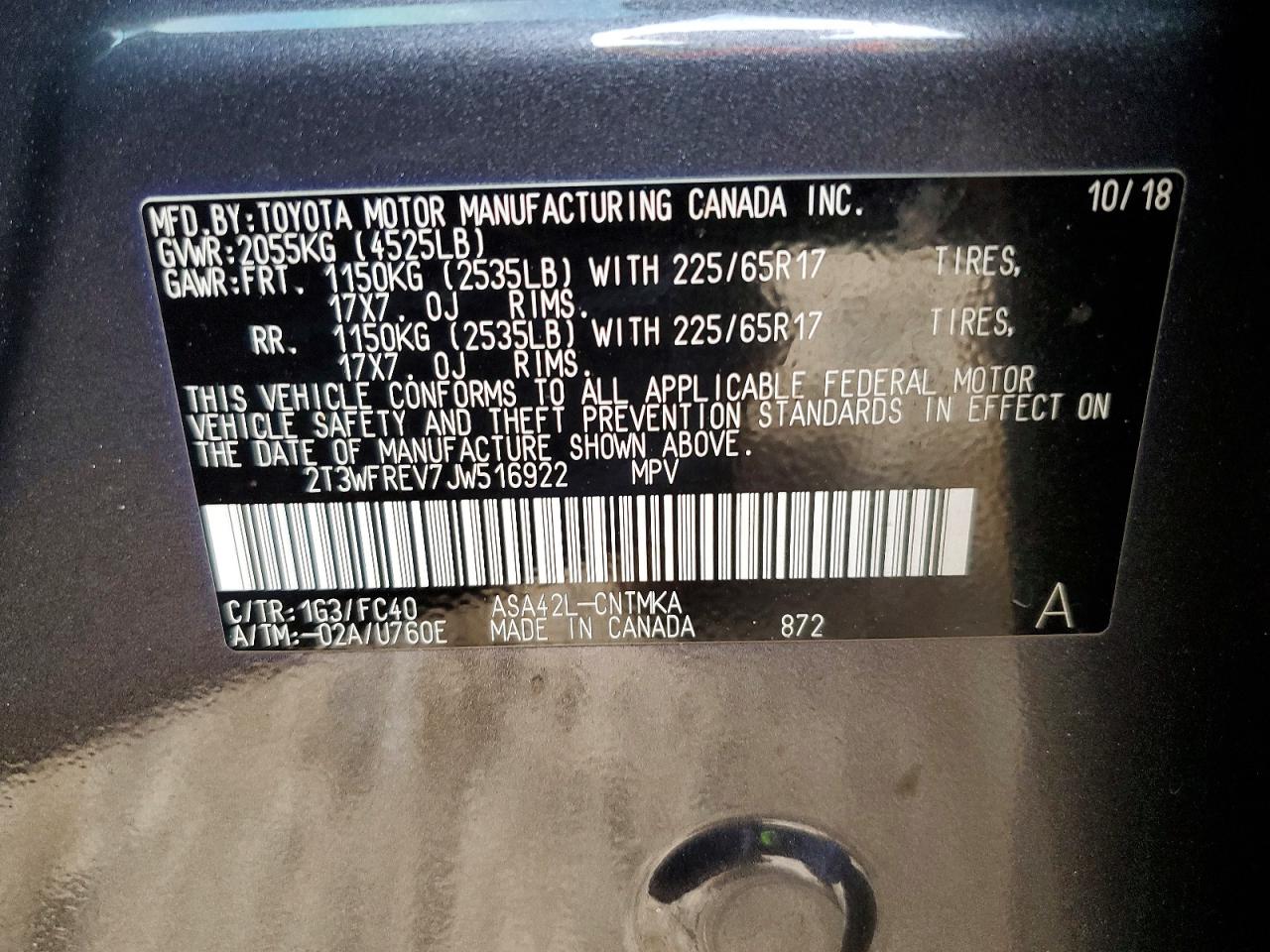 2018 TOYOTA RAV4 XLE photo 13