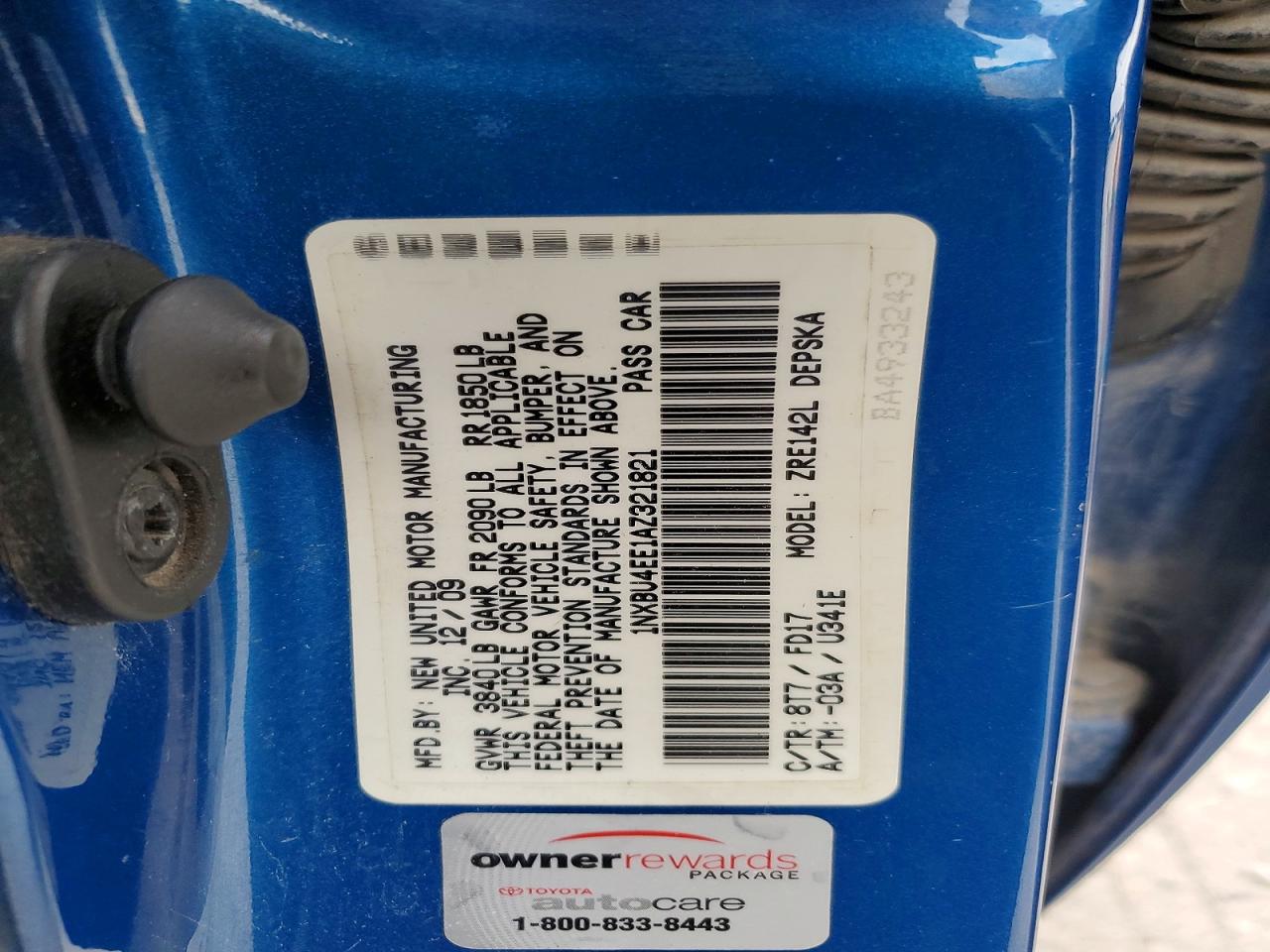 2010 TOYOTA COROLLA BASE photo 12