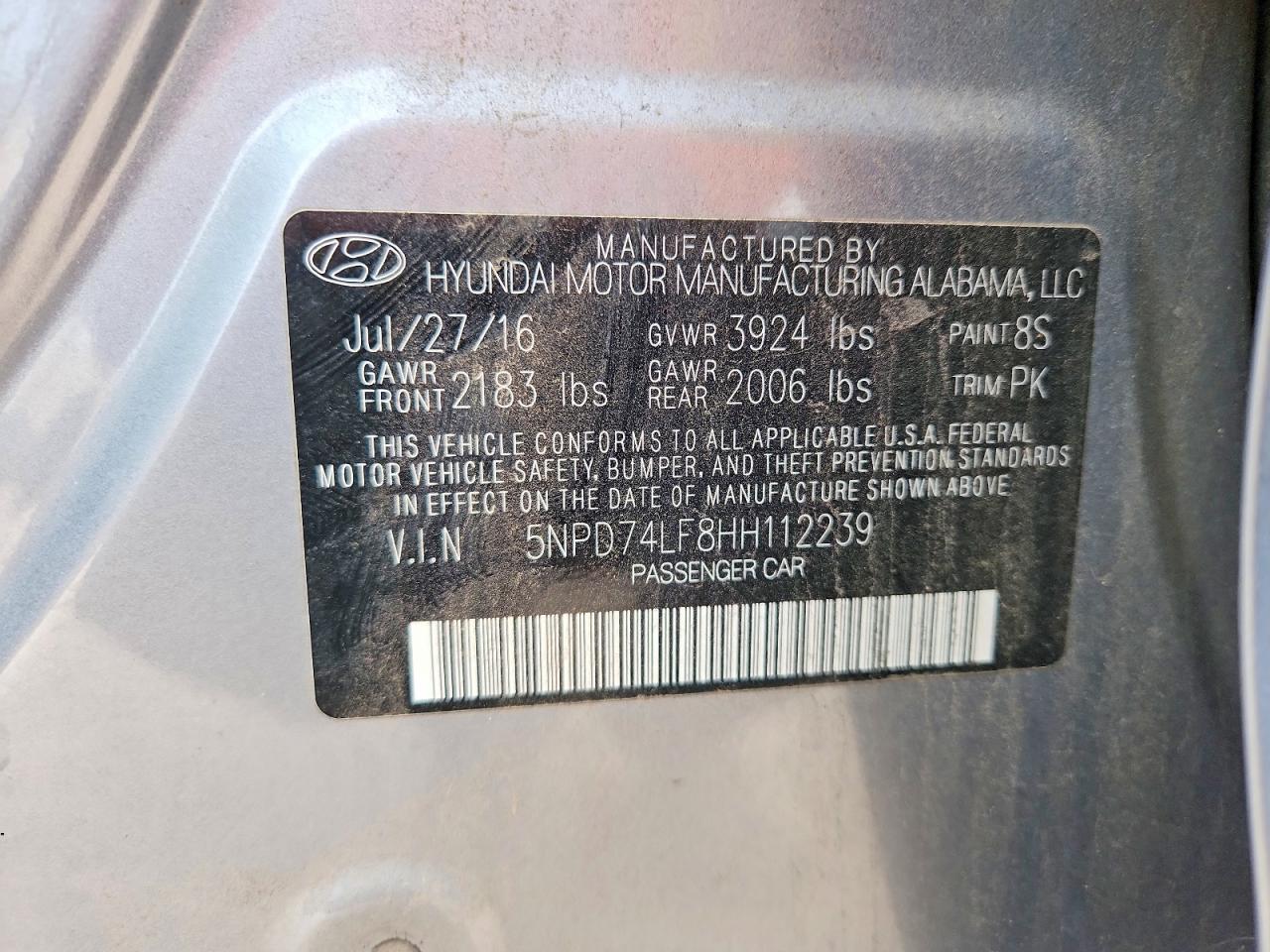 2017 HYUNDAI ELANTRA SE photo 12