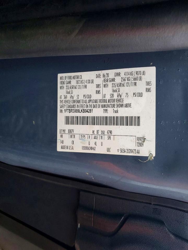 2020 FORD TRANSIT T-250 DELIVERY VAN photo 25