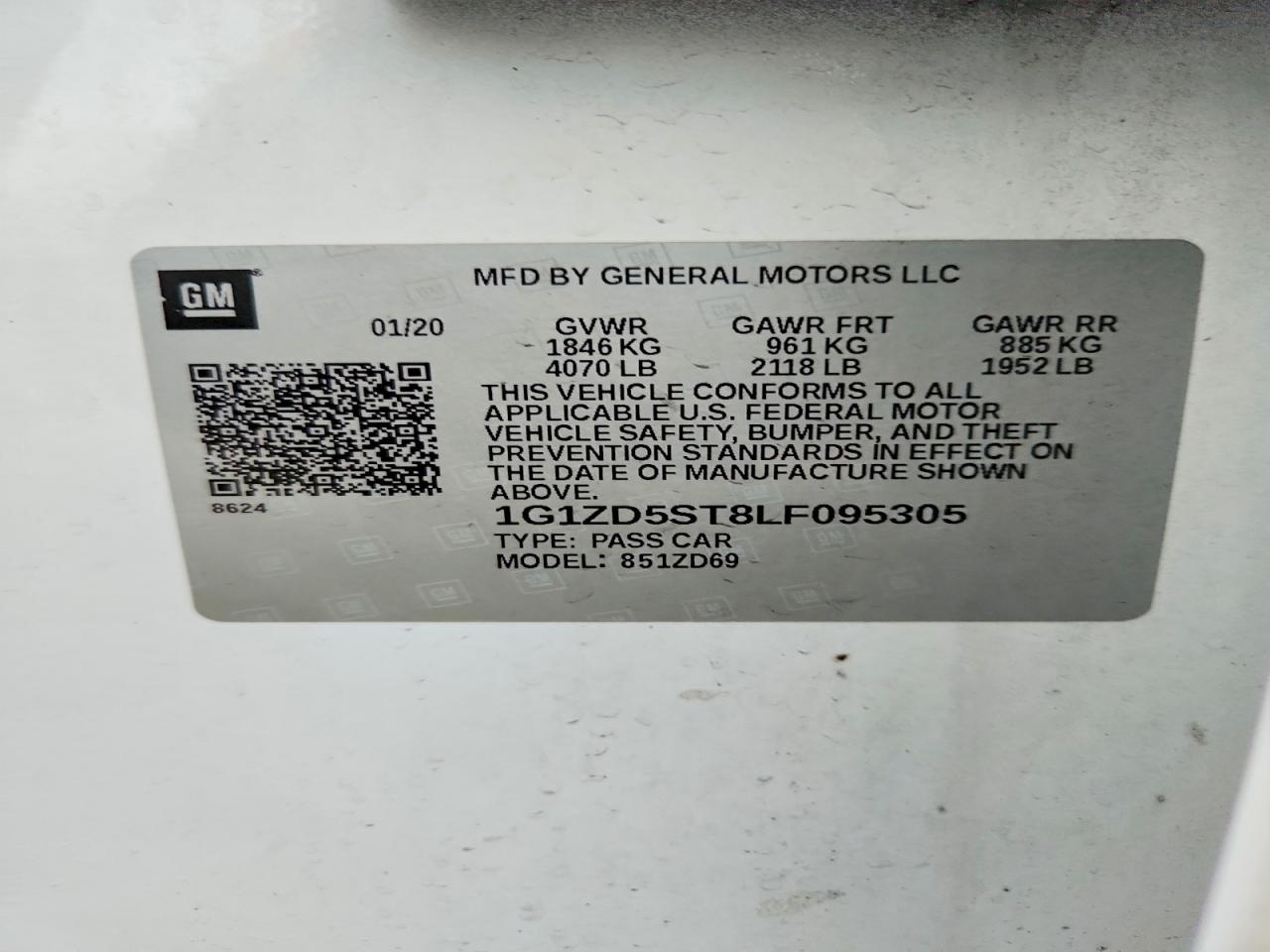 2020 CHEVROLET MALIBU LT photo 12