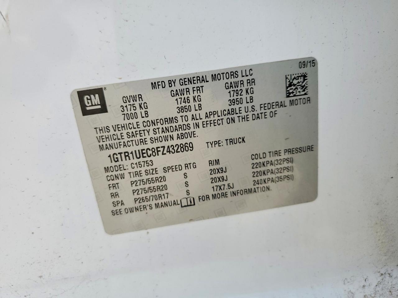2015 GMC SIERRA C1500 SLE photo 12