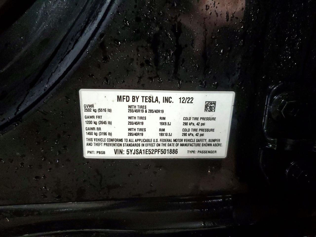 2023 TESLA MODEL S photo 12