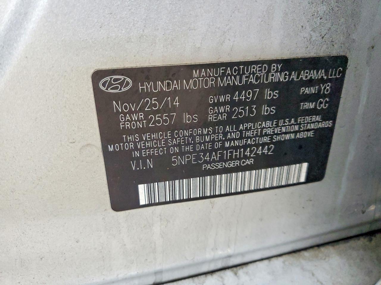2015 HYUNDAI SONATA SPORT photo 12
