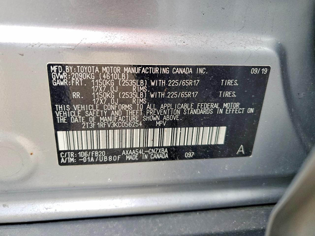 2019 TOYOTA RAV4 LE photo 25