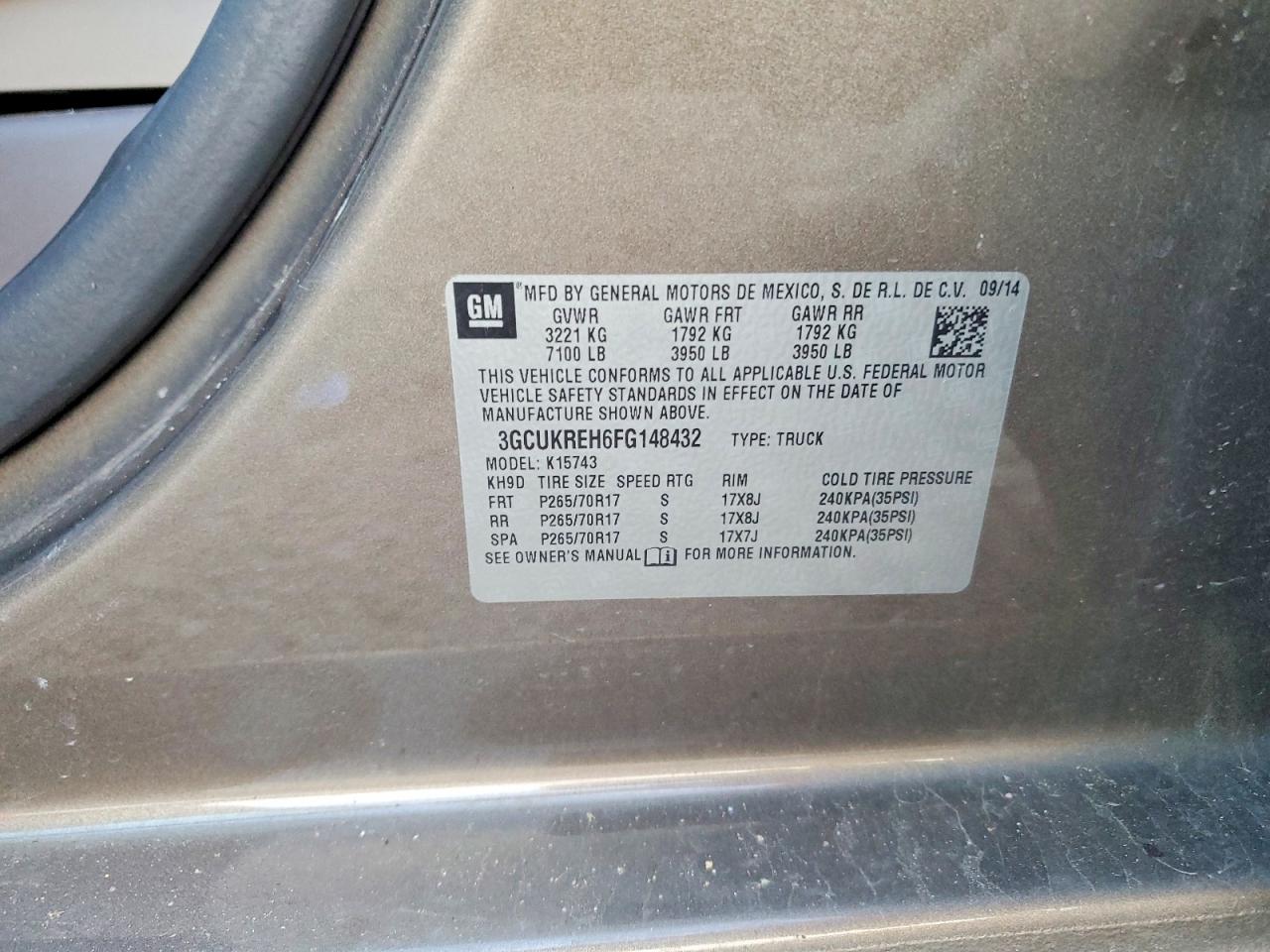 2015 CHEVROLET SILVERADO K1500 LT photo 12