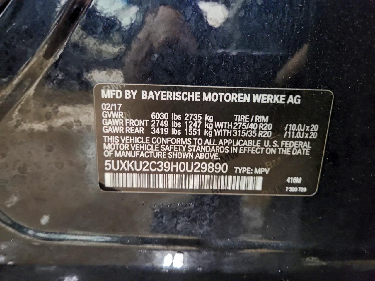 2017 BMW X6 XDRIVE35I photo 13