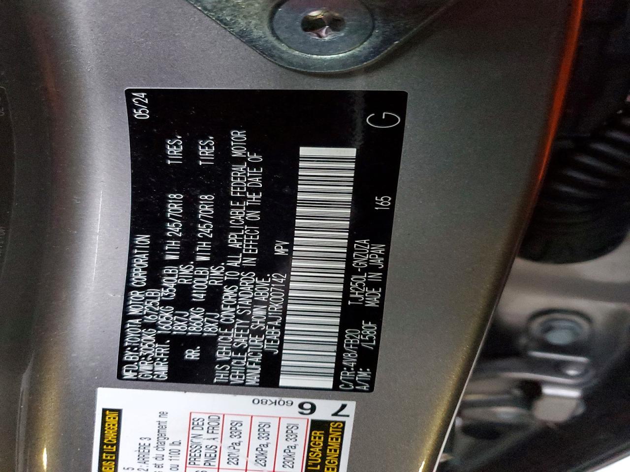 2024 TOYOTA LAND CRUISER BASE photo 14