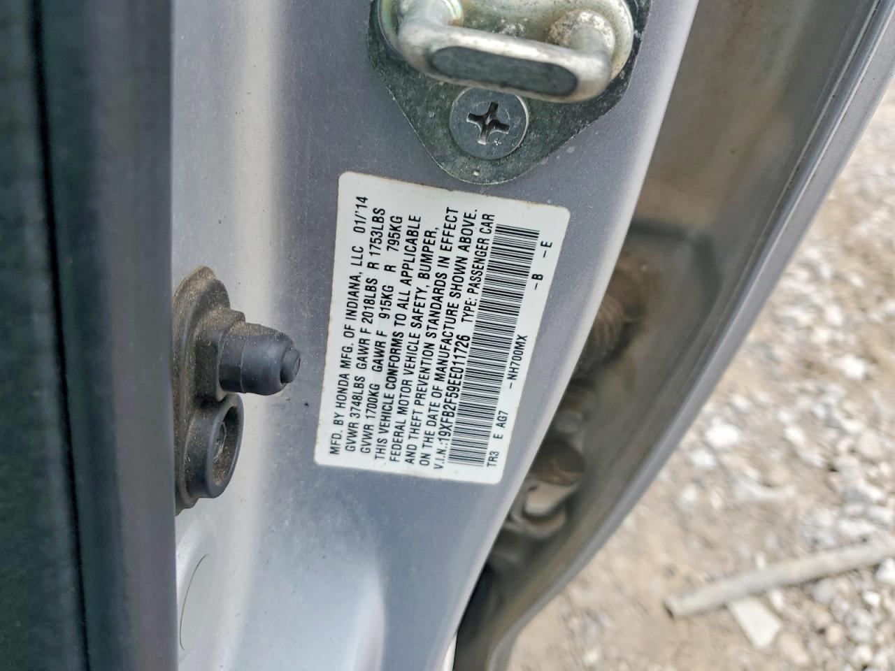 2014 HONDA CIVIC LX photo 12