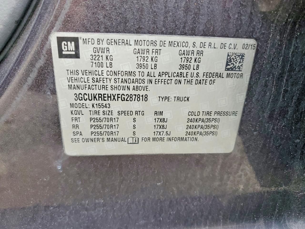 2015 CHEVROLET SILVERADO K1500 LT photo 12