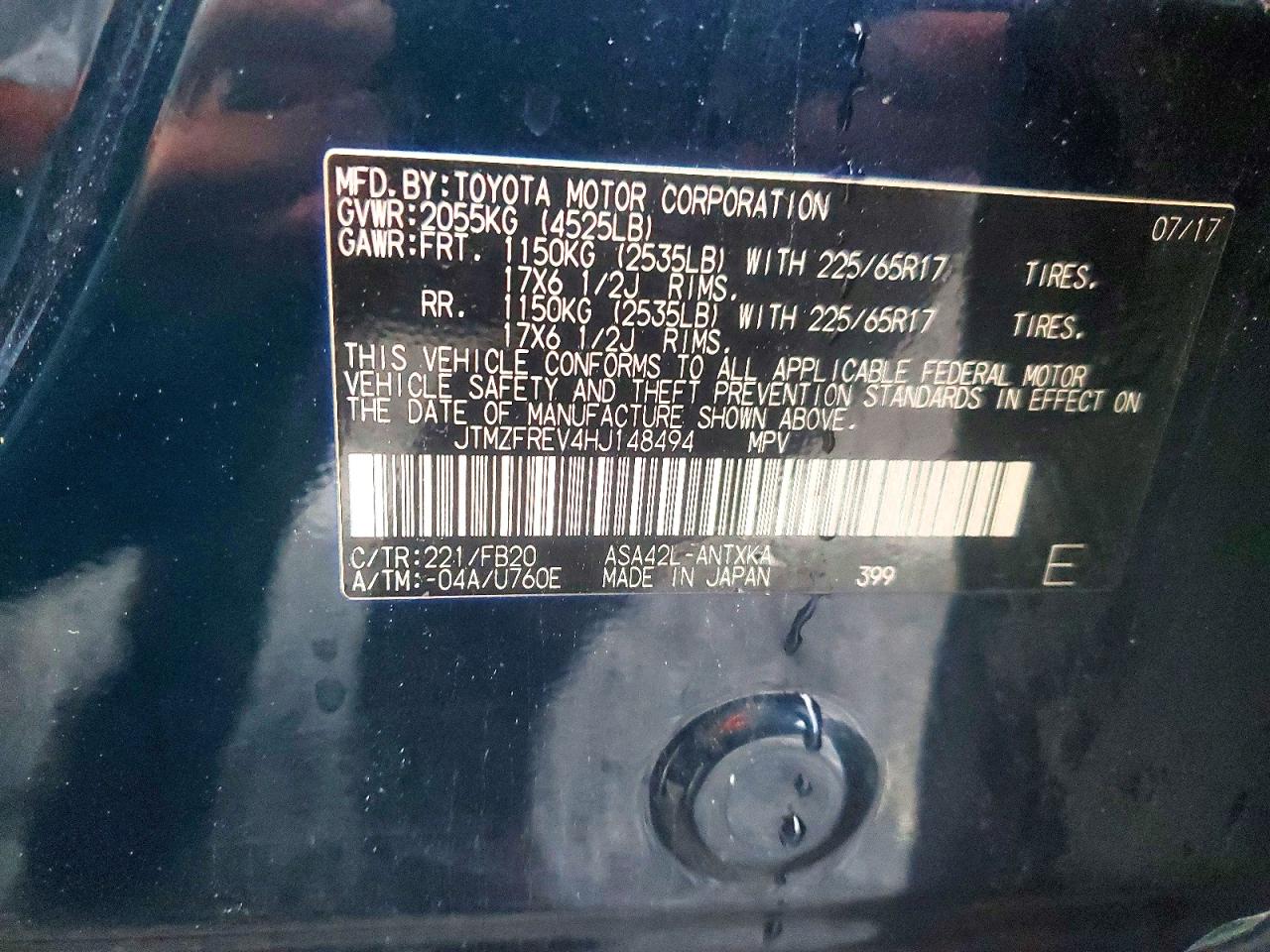 2017 TOYOTA RAV4 LE photo 13