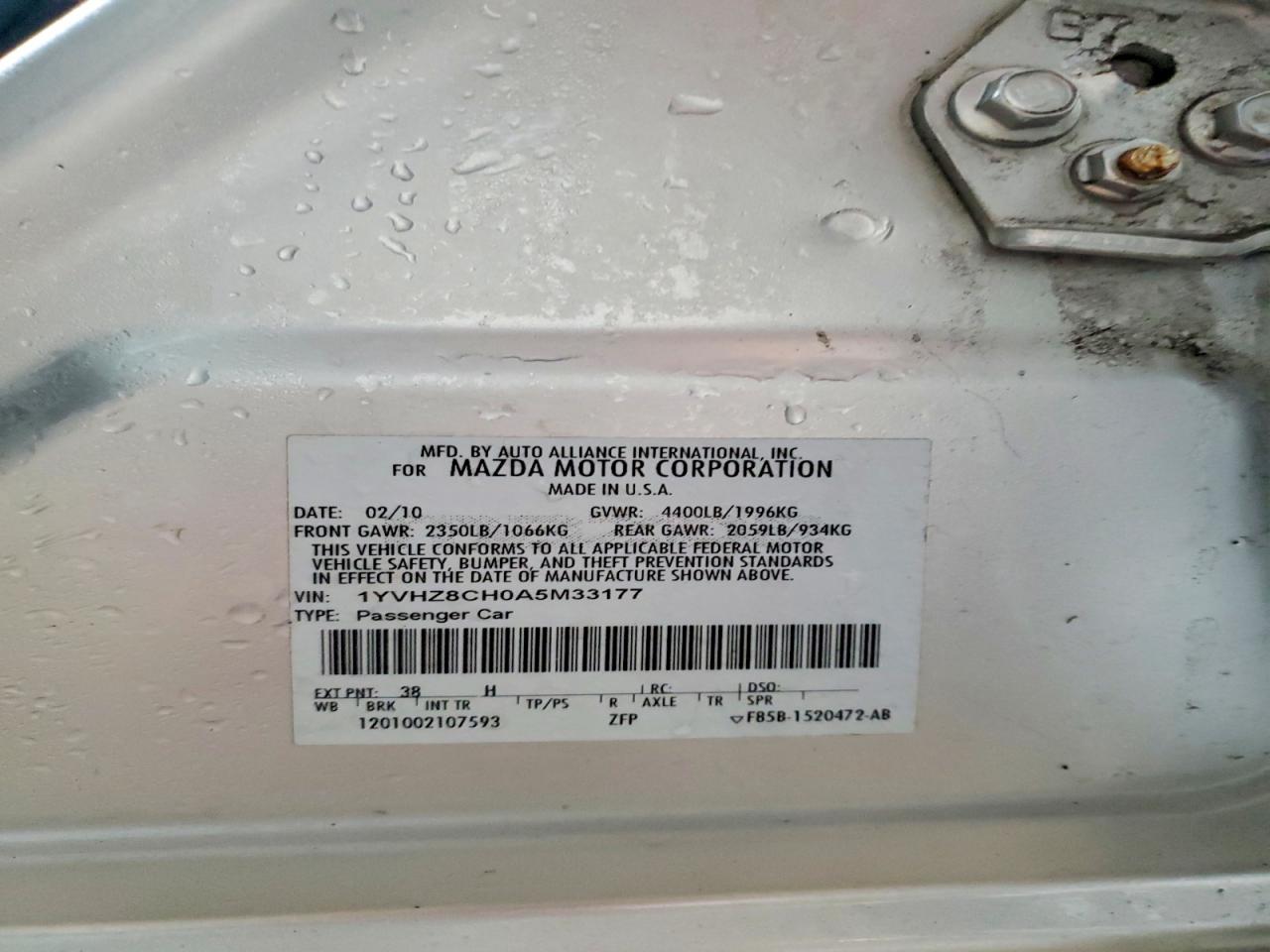 2010 MAZDA 6 I photo 13