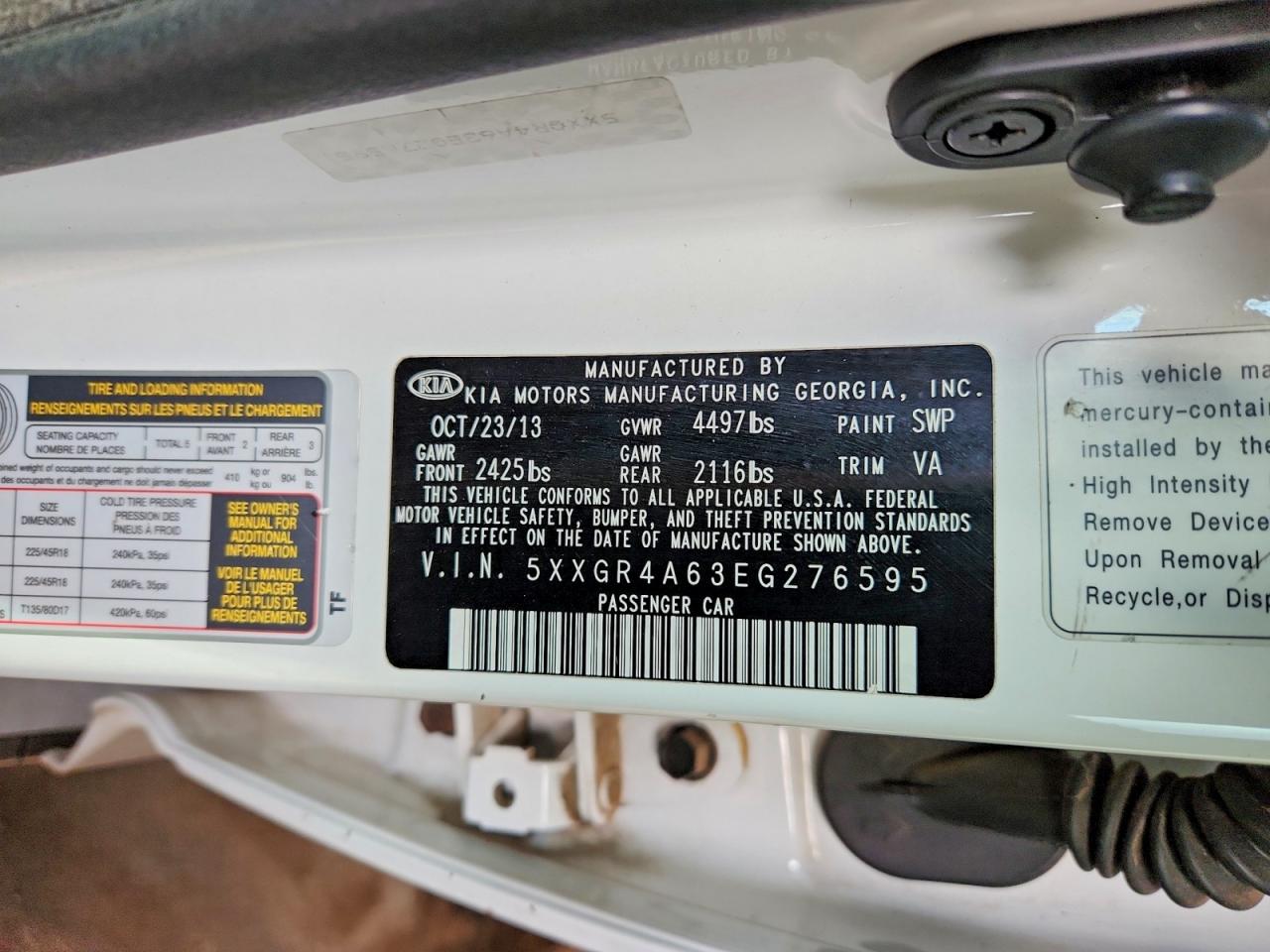 2014 KIA OPTIMA SX photo 12