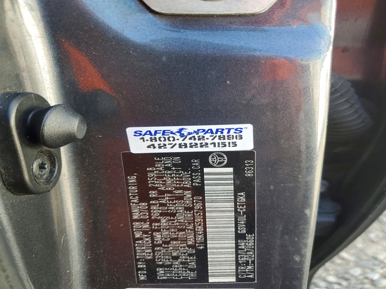 2009 TOYOTA CAMRY SE photo 12