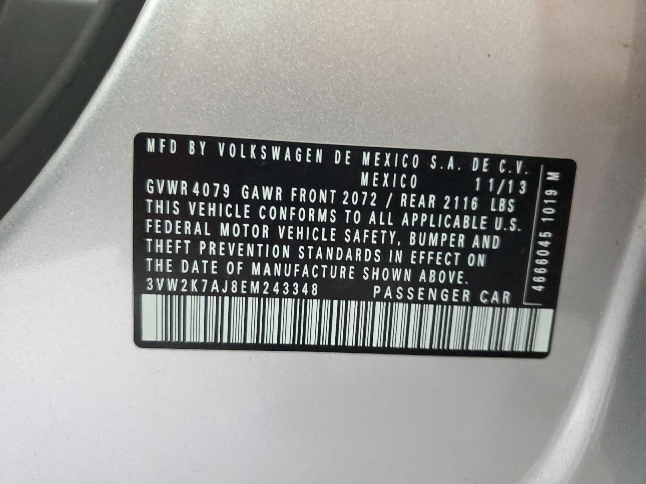 2014 VOLKSWAGEN JETTA BASE photo 12