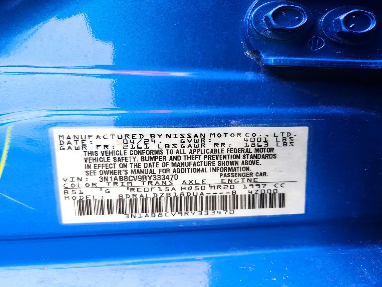 2024 NISSAN SENTRA SV photo 13