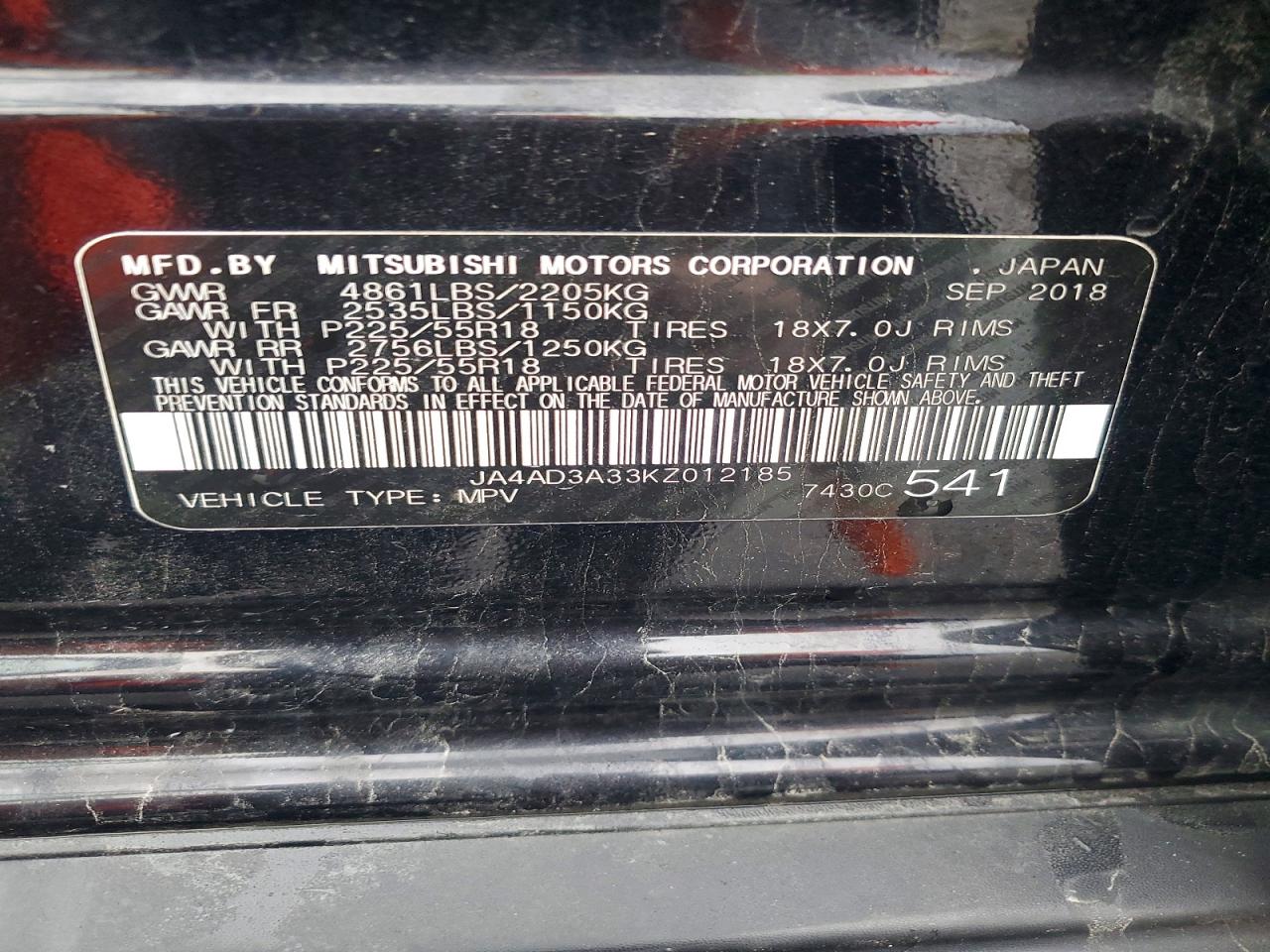 2019 MITSUBISHI OUTLANDER SE photo 40
