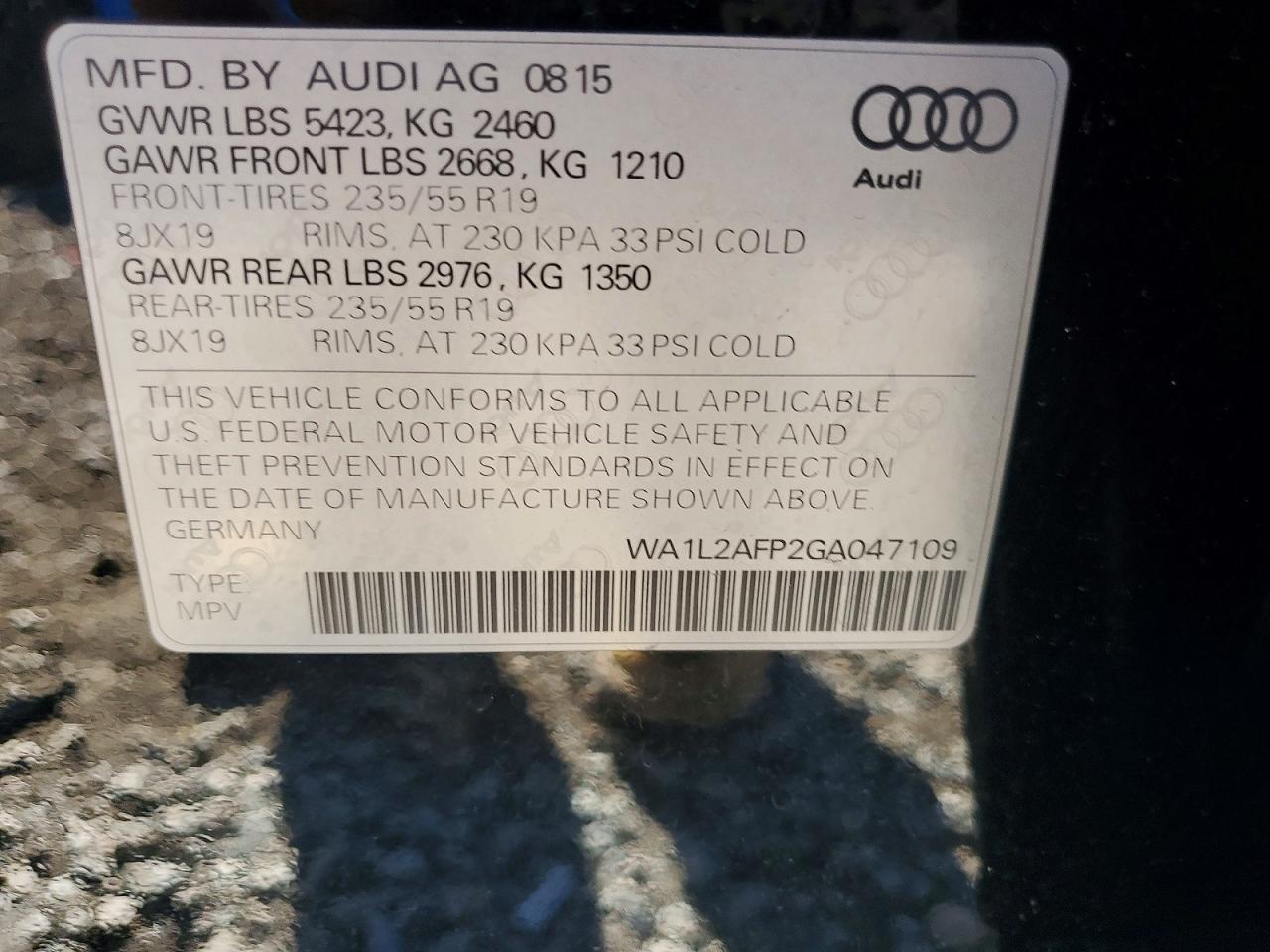2016 AUDI Q5 PREMIUM PLUS photo 13