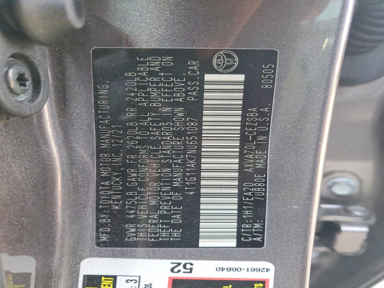 2022 TOYOTA CAMRY SE photo 13