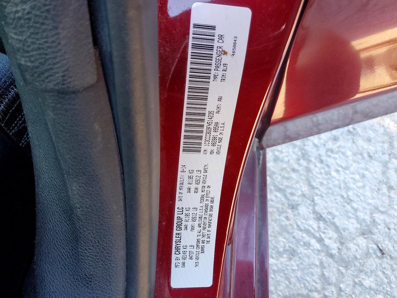 2015 CHRYSLER 200 S photo 23