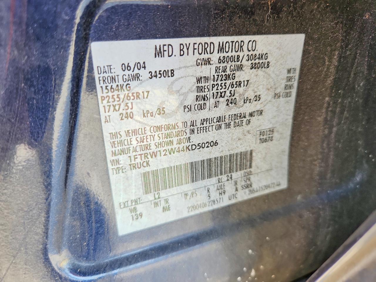 2004 FORD F150 SUPERCREW photo 12