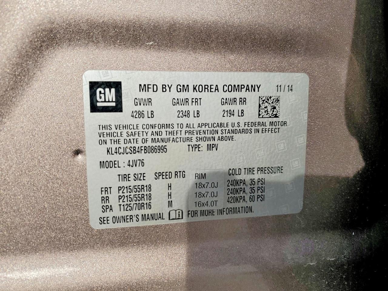 2015 BUICK ENCORE photo 13
