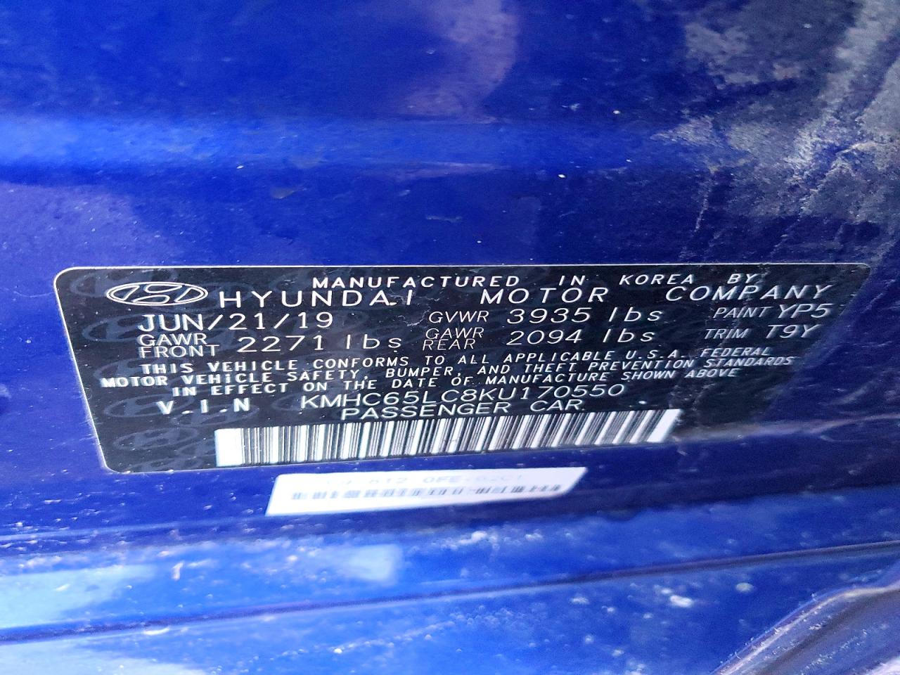 2019 HYUNDAI IONIQ BLUE photo 23