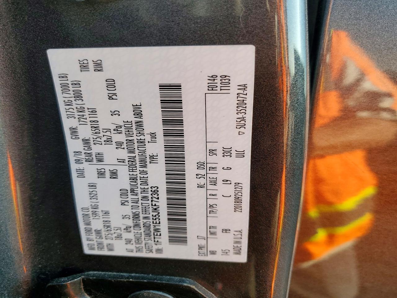2018 FORD F150 SUPERCREW photo 12