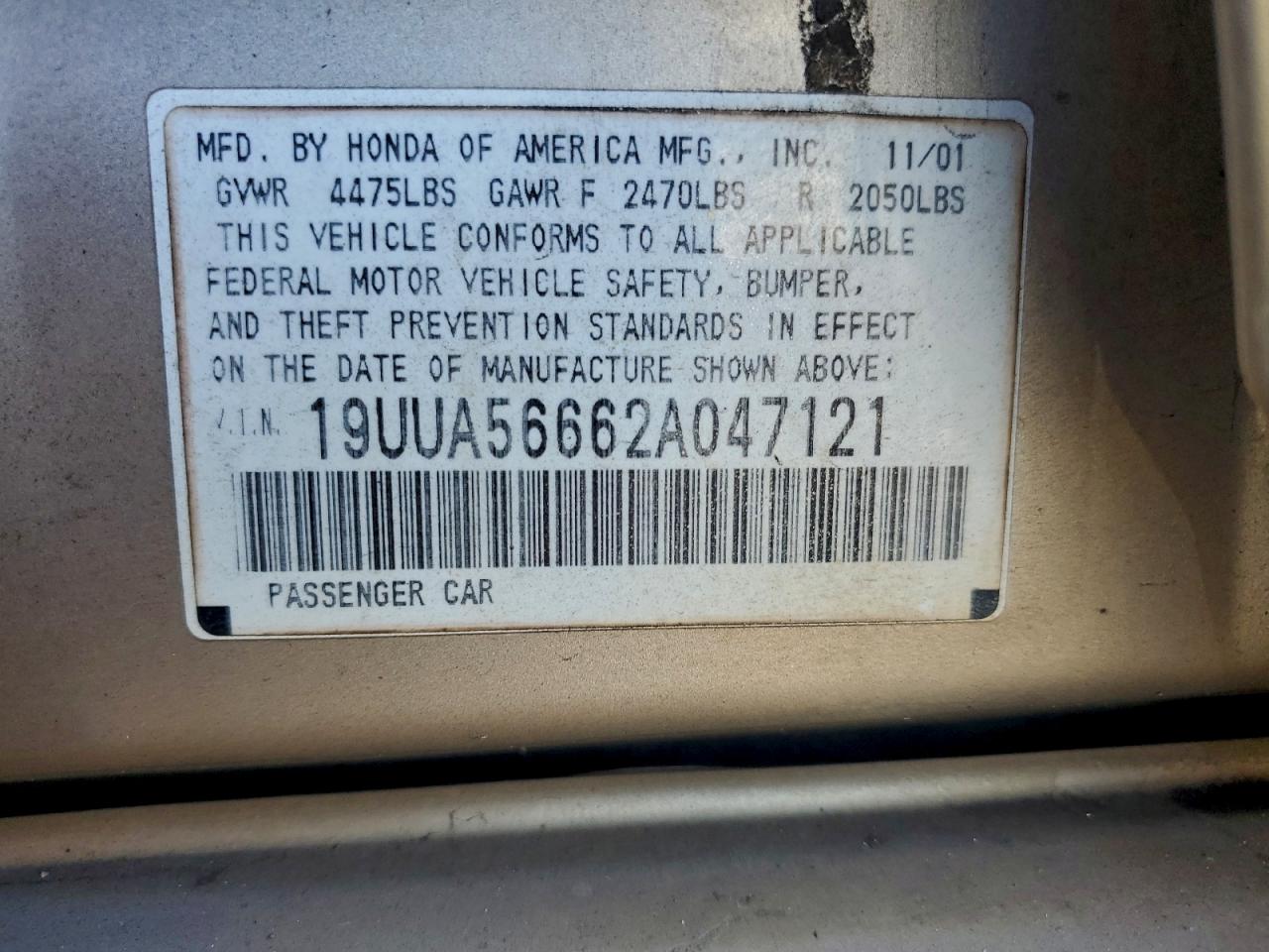 2002 ACURA 3.2TL photo 12