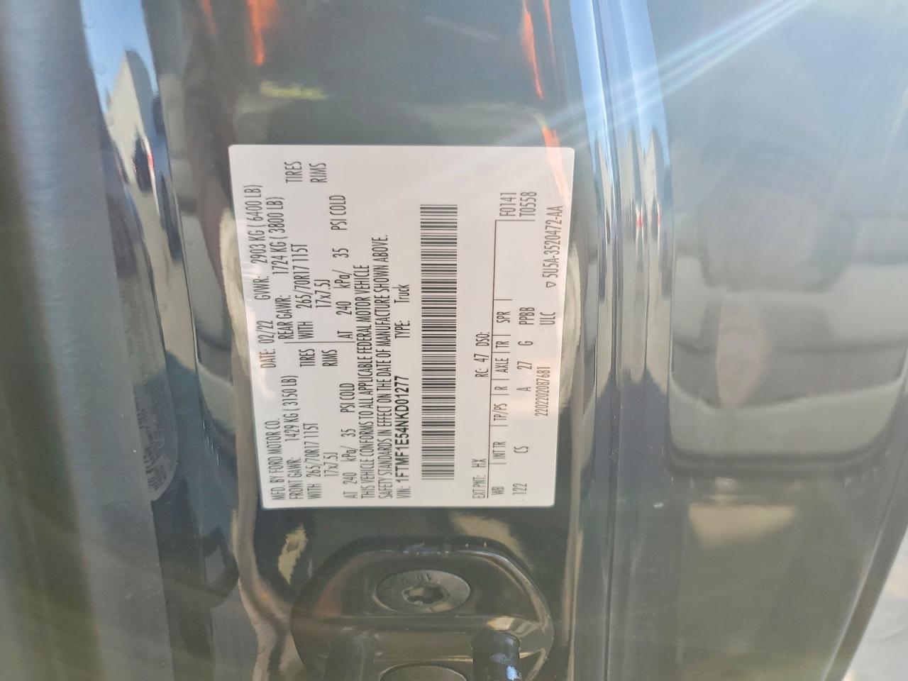 2022 FORD F150 photo 12