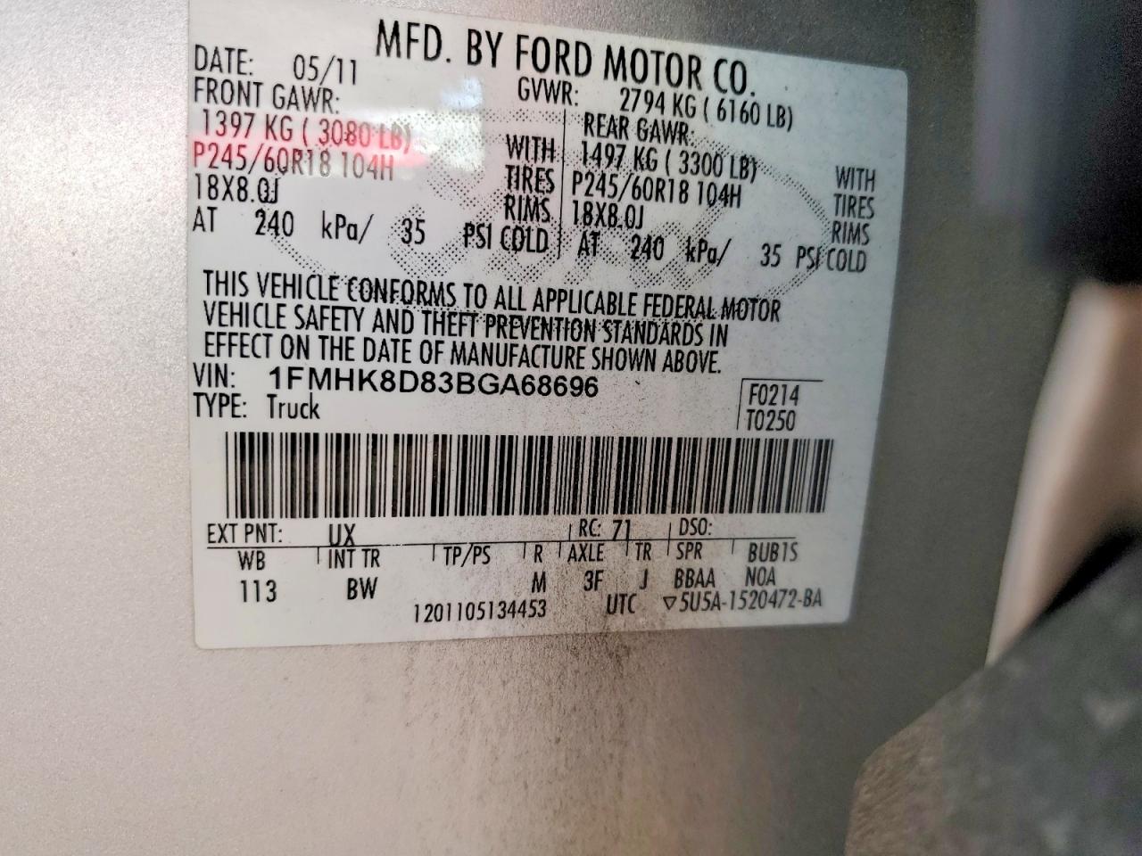 2011 FORD EXPLORER XLT photo 14