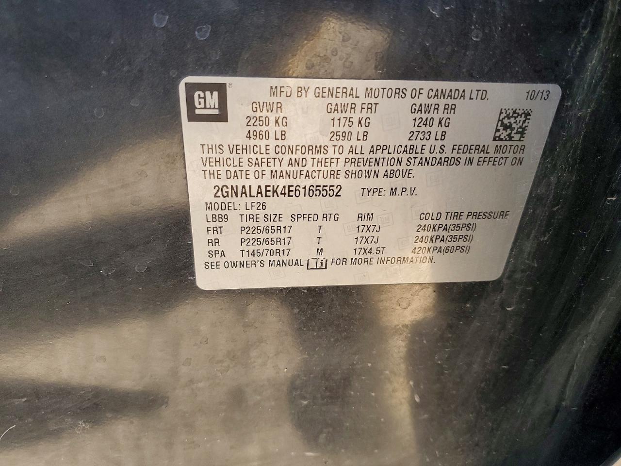 2014 CHEVROLET EQUINOX LS photo 25