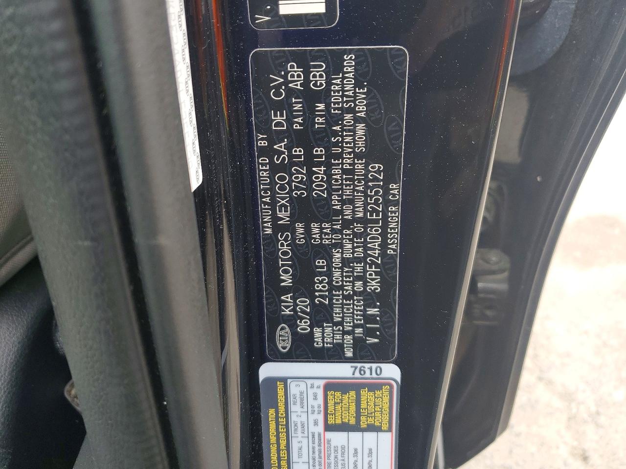 2020 KIA FORTE FE photo 12
