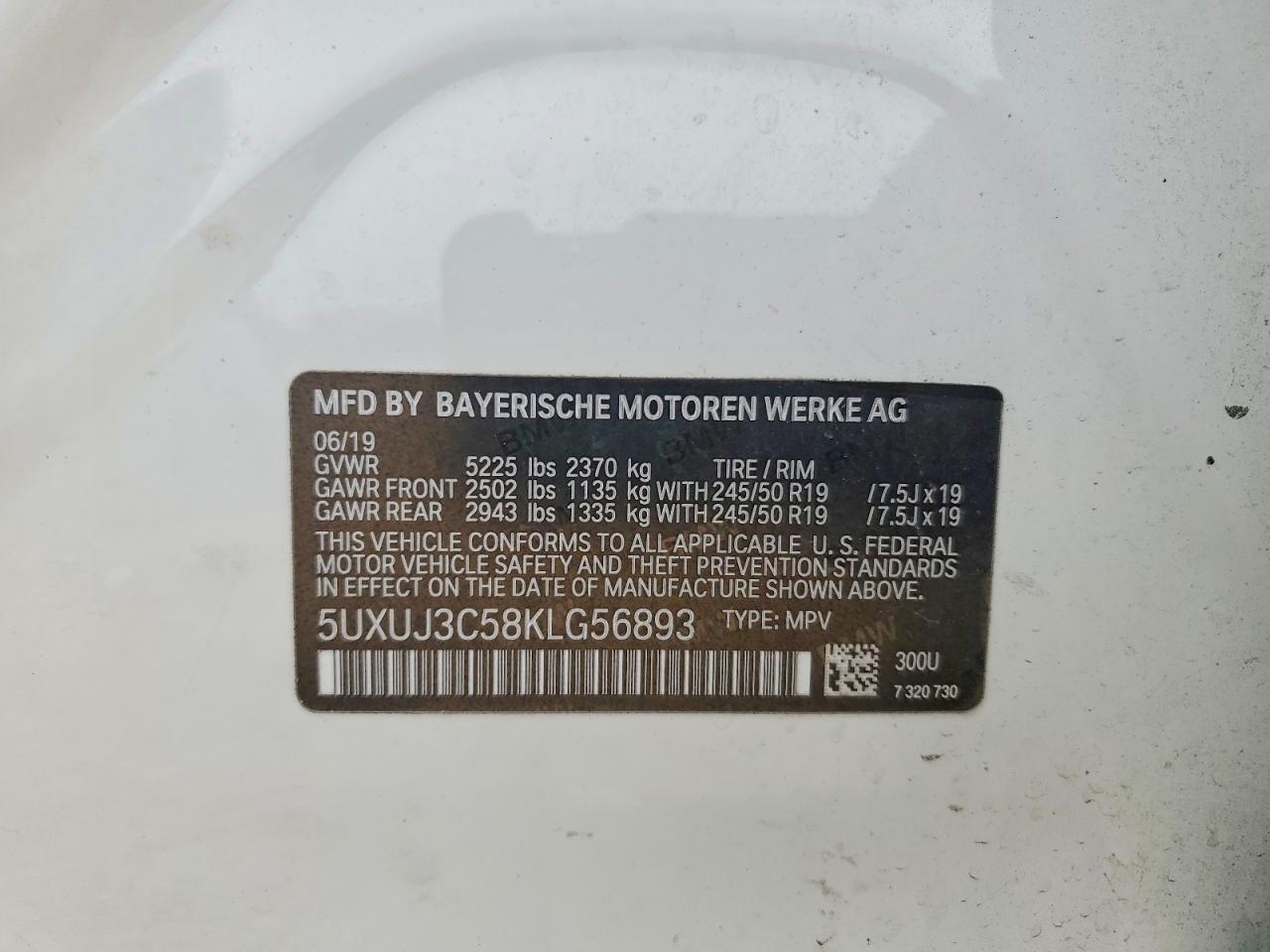 2019 BMW X4 XDRIVE30I photo 12