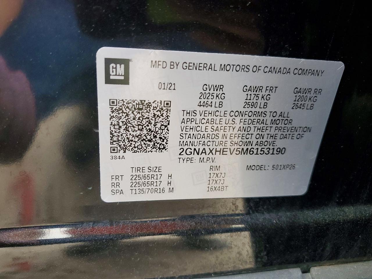 2021 CHEVROLET EQUINOX LS photo 14
