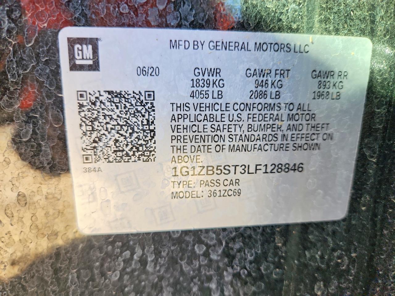 2020 CHEVROLET MALIBU LS photo 13