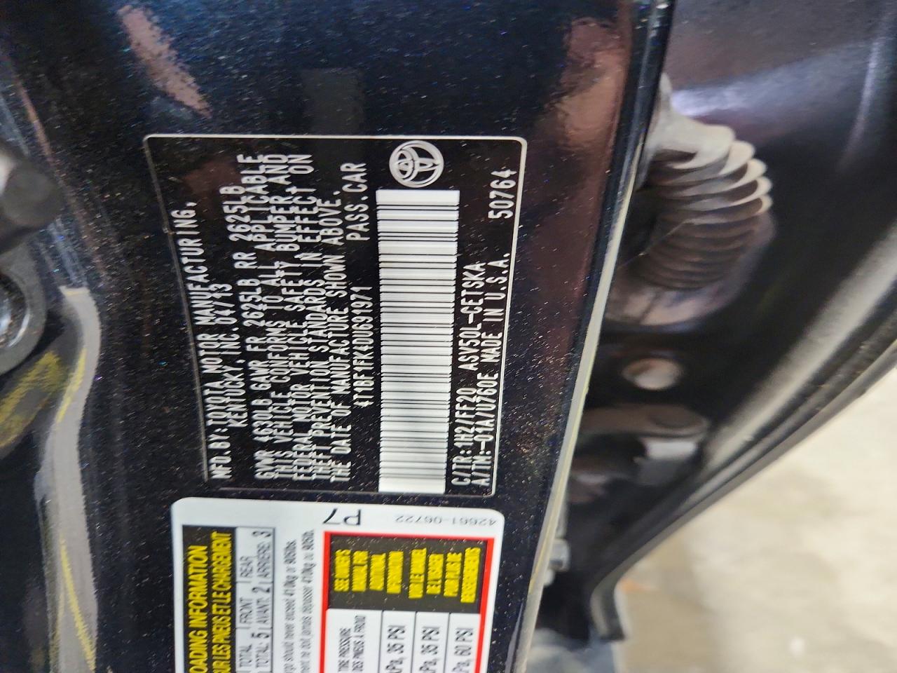 2013 TOYOTA CAMRY L photo 34
