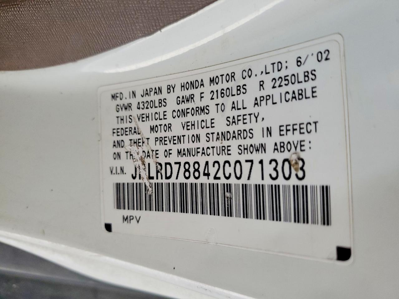 2002 HONDA CR-V EX photo 13