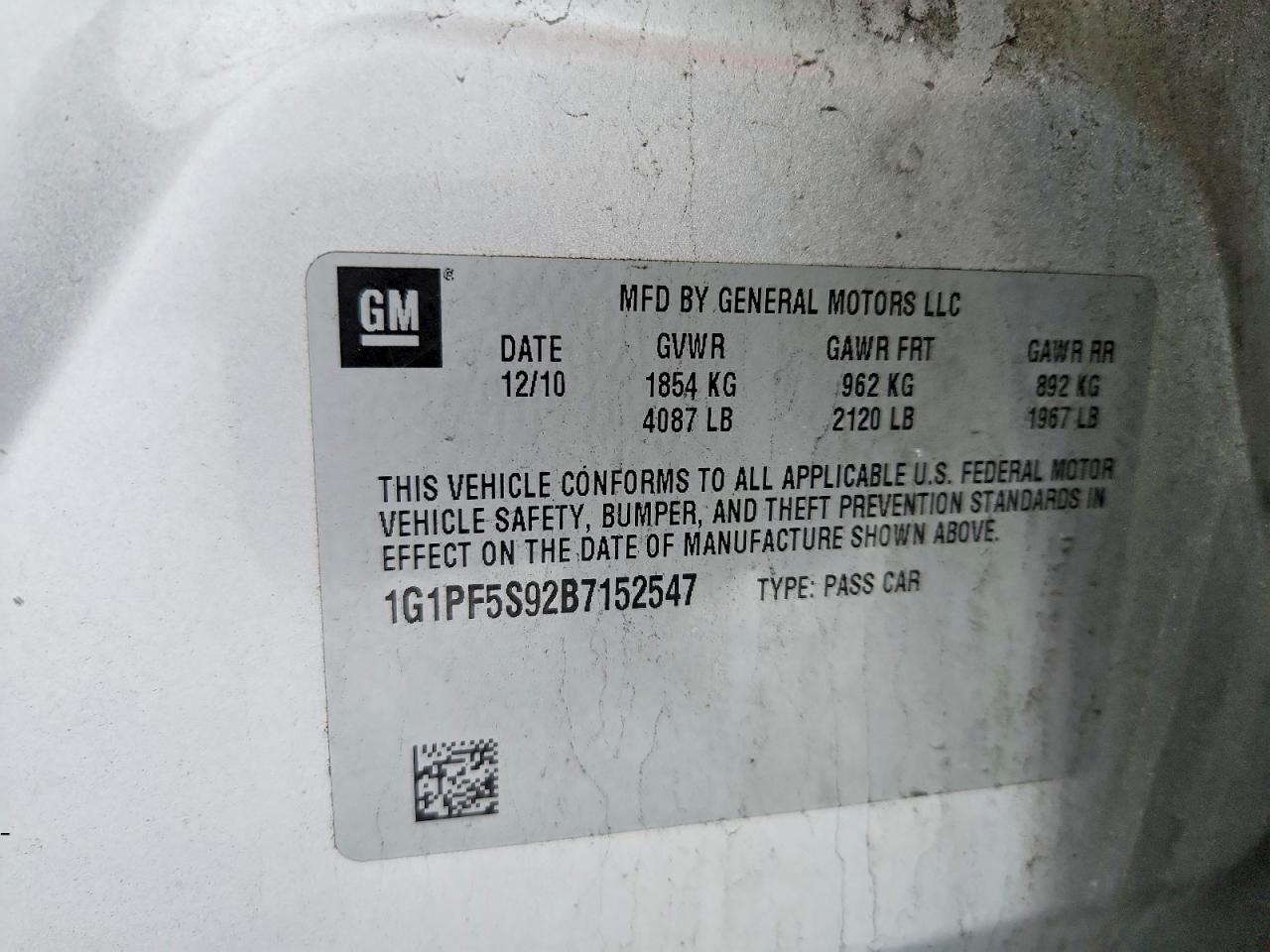 2011 CHEVROLET CRUZE LT photo 13
