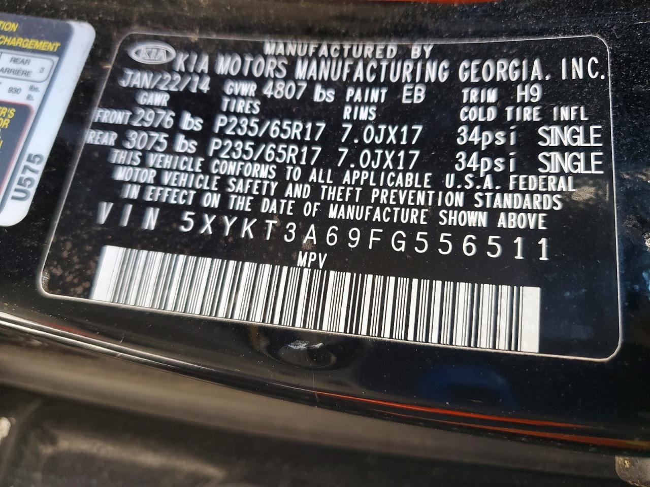2015 KIA SORENTO LX photo 13