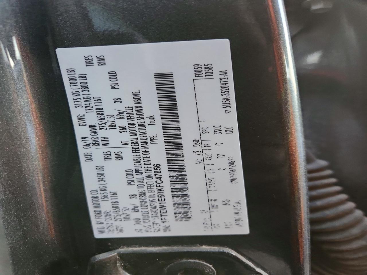 2019 FORD F150 SUPERCREW photo 12