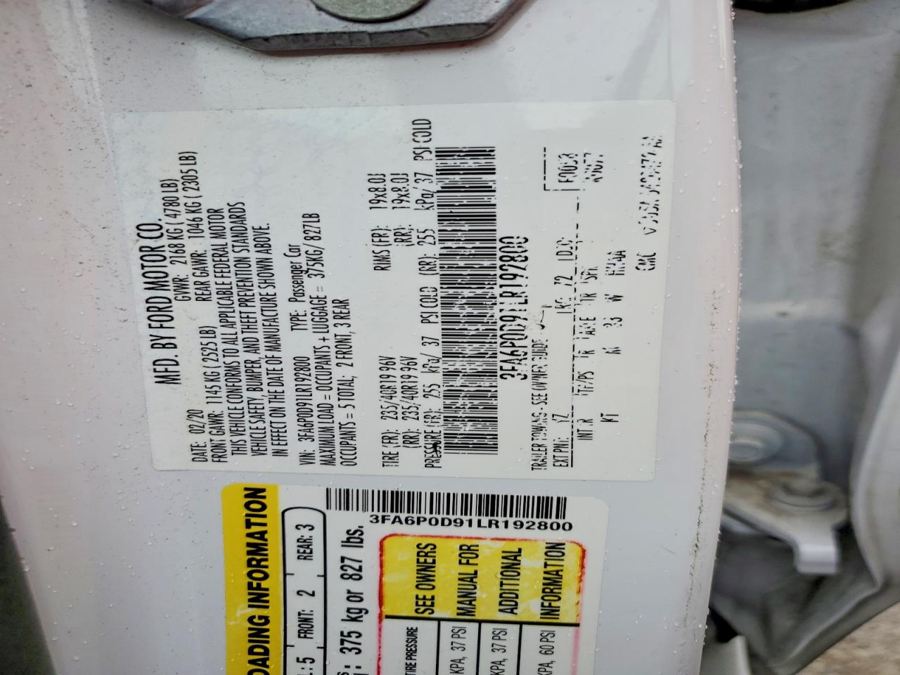 2020 FORD FUSION TITANIUM photo 23
