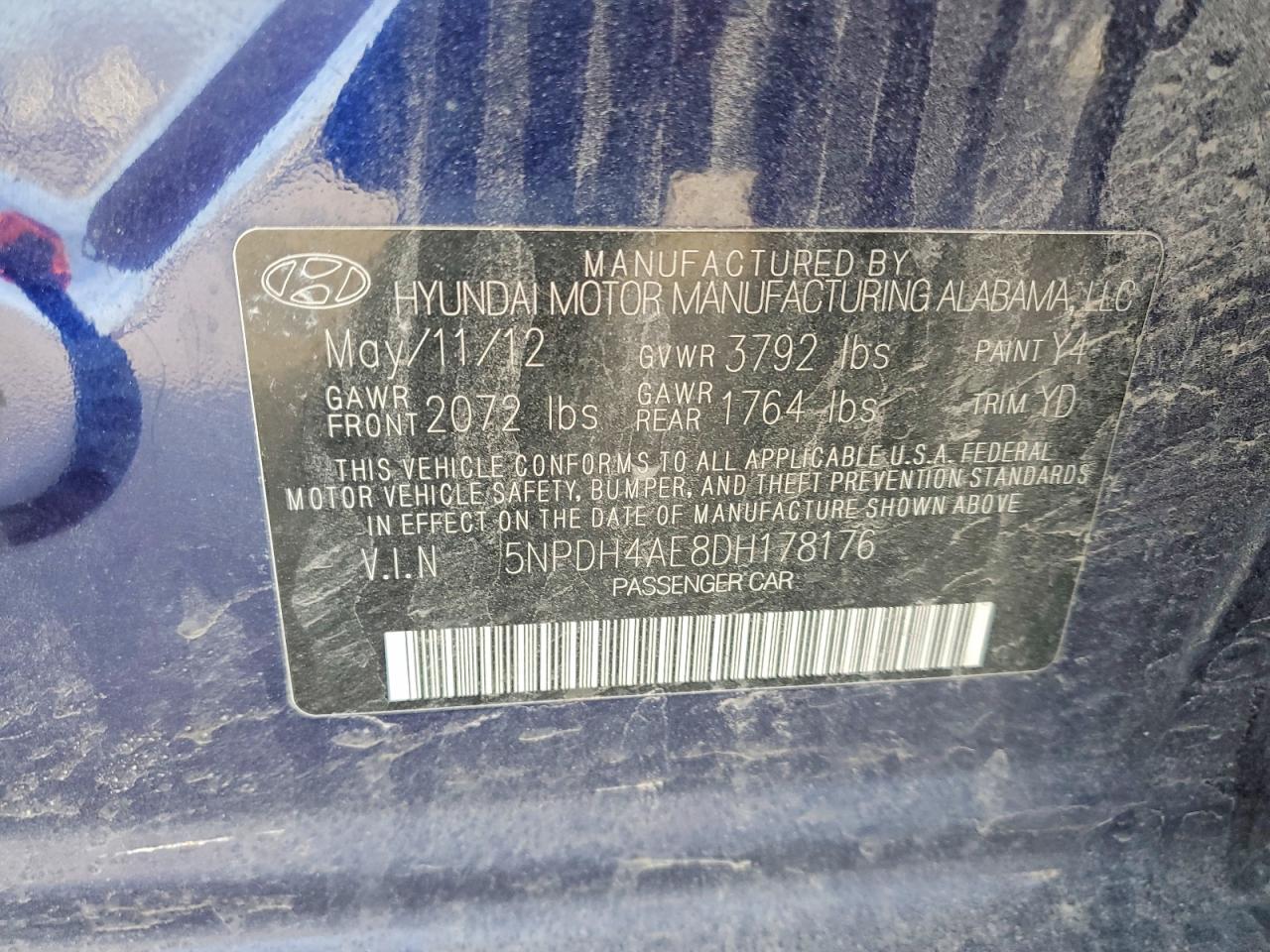 2013 HYUNDAI ELANTRA GLS photo 11